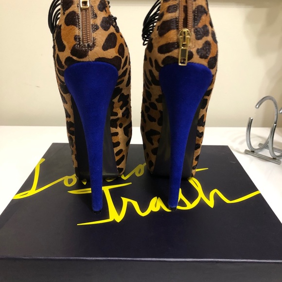 London Trash Leopard platform heels size 8.5 Crush - Picture 6 of 7